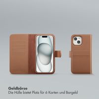 Selencia Olyn Abnehmbare Bookcase mit MagSafe Apple iPhone 15 - Braun