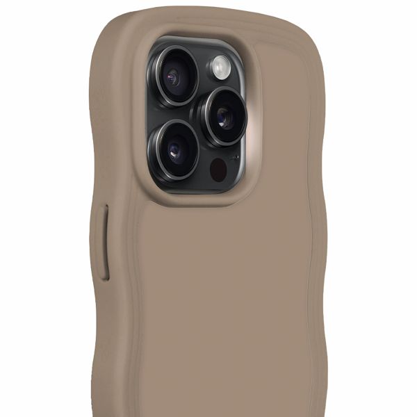 Holdit Wavy Case für das iPhone 15 Pro - Mocha Brown