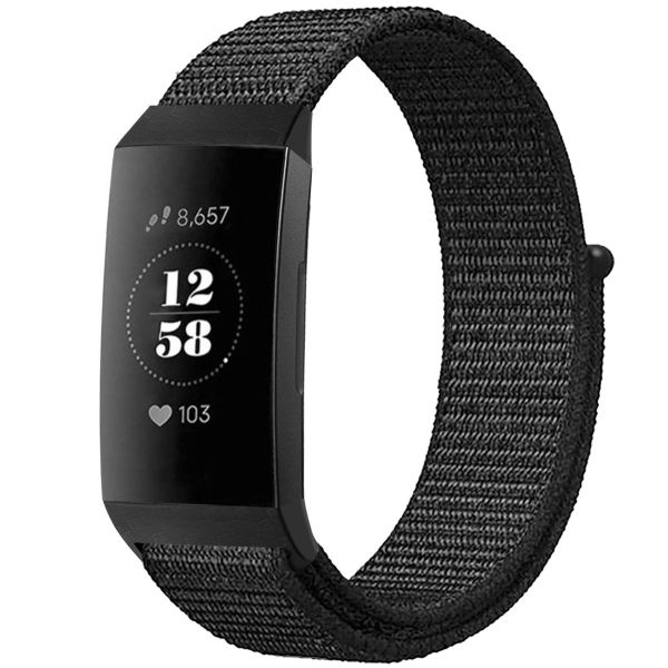 imoshion Nylonarmband für das Fitbit Charge 3 / 4 - Schwarz