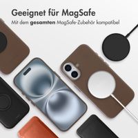 Accezz MagSafe Leather Backcover Apple iPhone 16 - Kaffeebraun