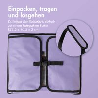 imoshion Reisetisch - Tablethalter Auto - 7 Aufbewahrungsfächer - Inklusive 2 Malvorlagen - Violett