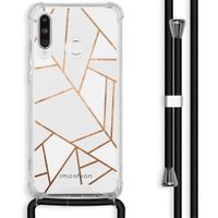 imoshion Design Hülle mit Band für das Huawei P30 Lite - White Graphic