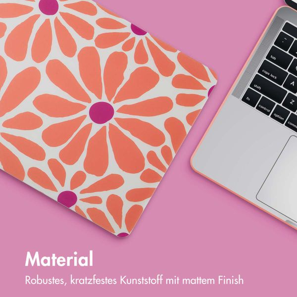 imoshion Design Laptop Cover für Apple MacBook Pro 16 Zoll (2021 / 2023 M3 / 2024 M4 / 2026 M5) - Orange Flower Connect