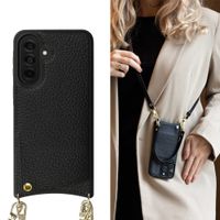 Selencia Nova HandyHülle mit Kordel und Kartenhalter Samsung Galaxy A37 (5G) - Schwarz