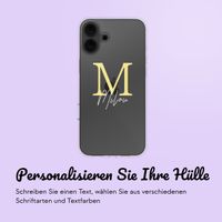 Personalisierte Hülle mit Buchstaben iPhone 16 - Transparent