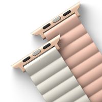 Uniq Revix doppelseitiges Armband für das  Apple Watch Series 1 t/m 9 / SE (38/40/41 mm) | Series 10 / 11 (42 mm) - Blush Pink / Beige