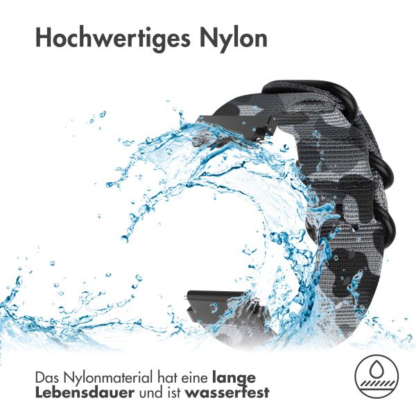 imoshion Nylon bandje für das Samsung Galaxy Watch 7 40/44 mm - Tarnfarbe Grau
