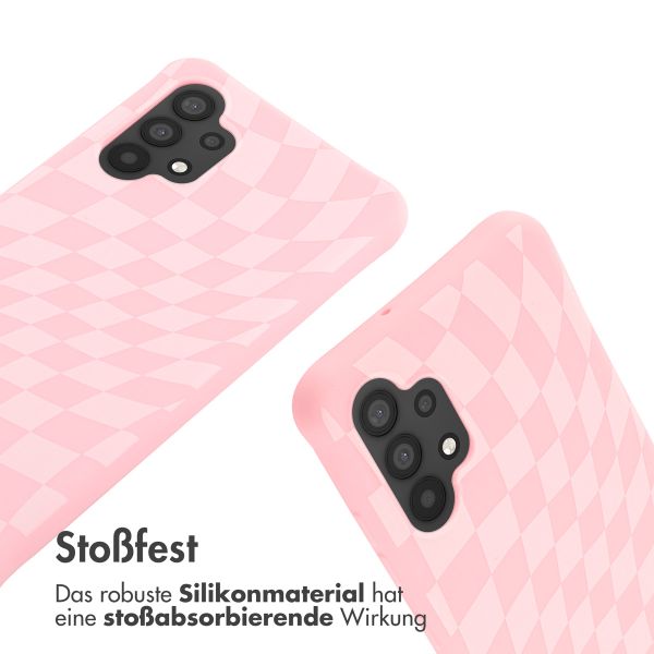 imoshion Silikonhülle design mit Band für das Samsung Galaxy A32 (4G) - Retro Pink