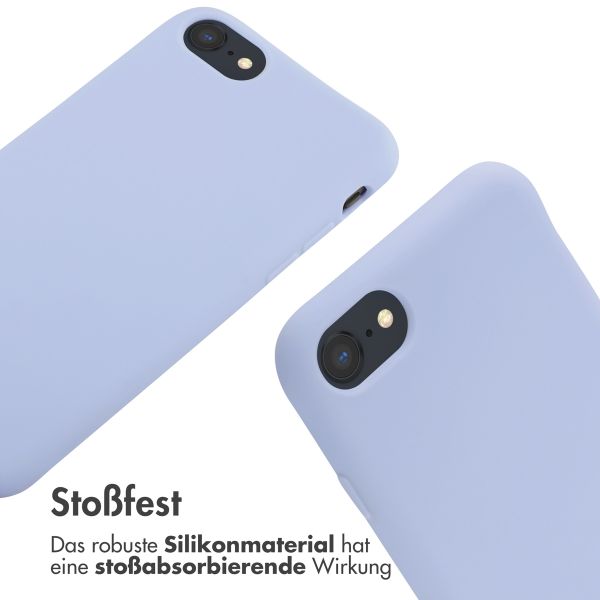 imoshion SilikonHülle mit Band Apple iPhone SE (2022 / 2020) / 8 / 7 - Violett