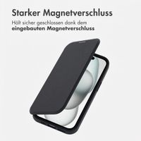 imoshion Transparente Bookcase mit MagSafe Apple iPhone 15 - Schwarz