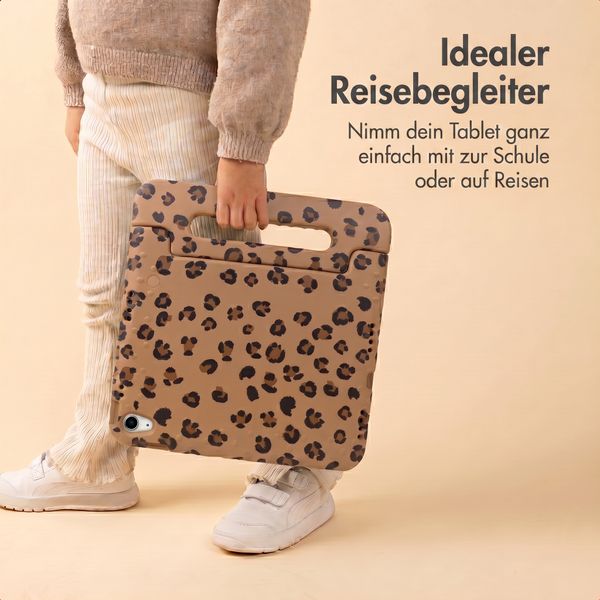 imoshion Kinder­sicheres Design Backcover mit Griff Apple iPad 9 (2021) 10.2 Zoll / iPad 8 (2020) 10.2 Zoll / iPad 7 (2019) 10.2 Zoll - Panthermuster