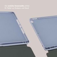 Selencia Vivid Klapphülle für das iPad 7 (2019) / iPad 8 (2020) / iPad 9 (2021) 10.2 Zoll - Art Wave Black