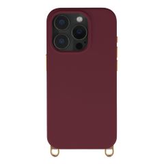 Selencia Rivièra Backcover mit MagSafe mit abnehmbaren Haken Apple iPhone 15 Pro - Bold Burgundy