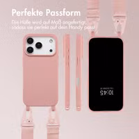 Selencia SilikonHülle mit abnehmbarem Band Apple iPhone 17 Pro Max - Sand Pink