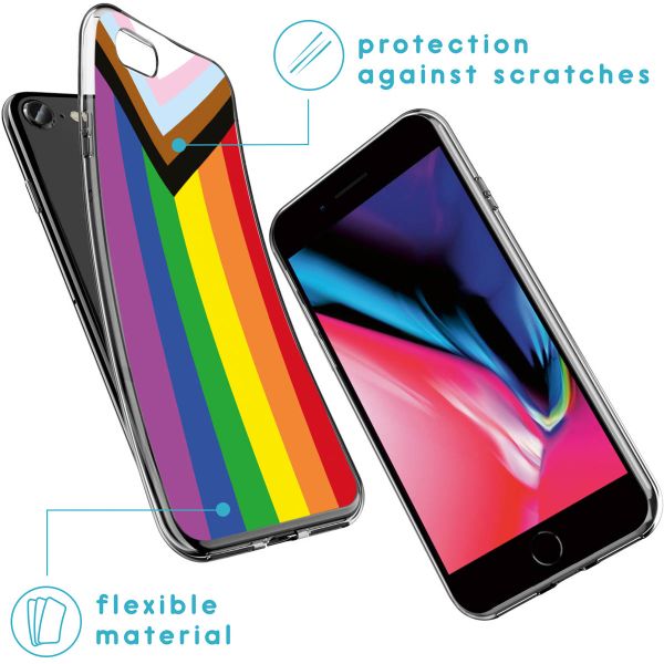 imoshion Design Hülle für das iPhone SE (2022 / 2020) / 8 / 7 - Rainbow flag