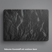 Selencia Cover mit Samtoberfläche für das MacBook Pro 13 Zoll (2020 / 2022) - A2289 / A2251 / A2338 - Schwarz