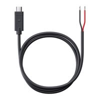 SP Connect 12V DC Kabel SPC+ | USB-C auf offenes Ende Stromkabel - 24 Watt - Schwarz