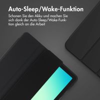 Accezz Smarte Klapphülle aus Silikon Samsung Galaxy Tab A11 Plus / A9 Plus - Schwarz
