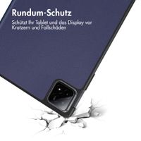 imoshion Trifold Klapphülle Schwarz für das Xiaomi Pad 6S Pro 12.4 - Dunkelblau