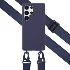 Selencia SilikonHülle mit abnehmbarem Band Samsung Galaxy S25 Ultra - Dunkelblau