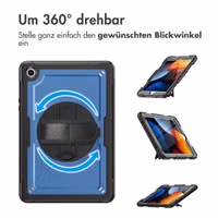 Accezz Robustes Back Cover mit Schultergurt Samsung Galaxy Tab A9 Plus - Blau