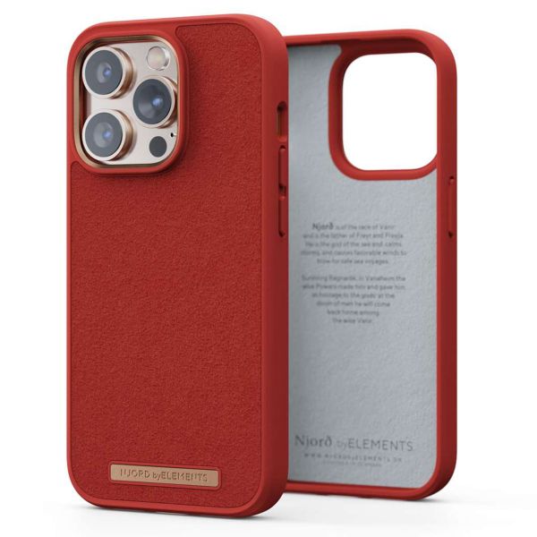 Njorð Collections Wildleder Comfort+ Case für das iPhone 14 Pro - Burnt Orange