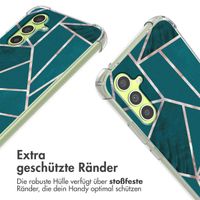 imoshion Design Hülle mit Band Samsung Galaxy A34 (5G) - Petrol Green Graphic