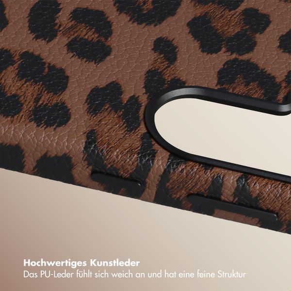 Selencia Sabi Backcover Leopardenmuster mit MagSafe Samsung Galaxy S26 - Mocha Brown