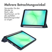 imoshion Trifold Hardcase Klapphülle Samsung Galaxy Tab A11 Plus - Dunkelblau