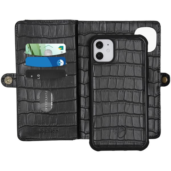 imoshion 2-1 Wallet Klapphülle für das iPhone 11 - Black Crocodile