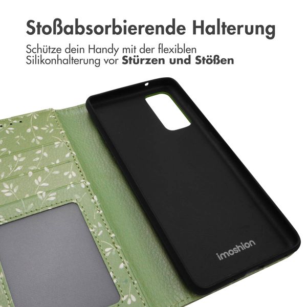 imoshion ﻿Design Klapphülle für das Samsung Galaxy S20 FE - Green Flowers