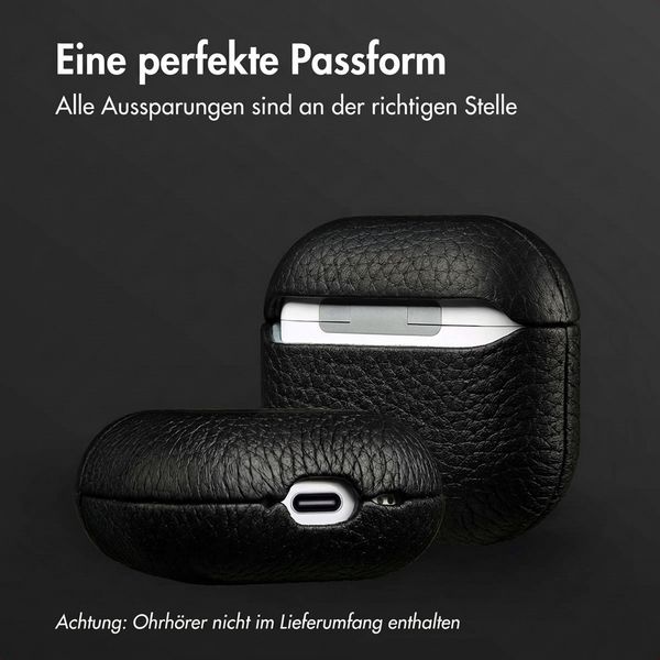 Accezz Echtleder Case  Apple Airpods 4 - Schwarz