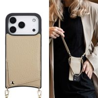 Selencia Nova HandyHülle mit Kordel und Kartenhalter Apple iPhone 17 Pro - Beige