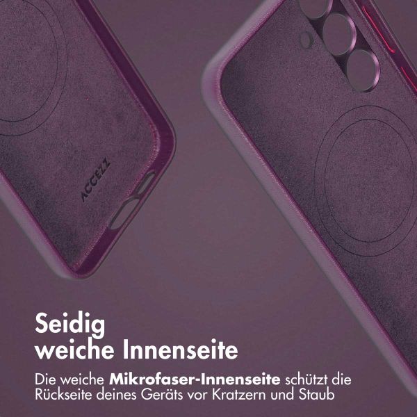 Accezz 2-in-1 Klapphülle aus Leder mit MagSafe Samsung Galaxy S23 FE - Heath Purple