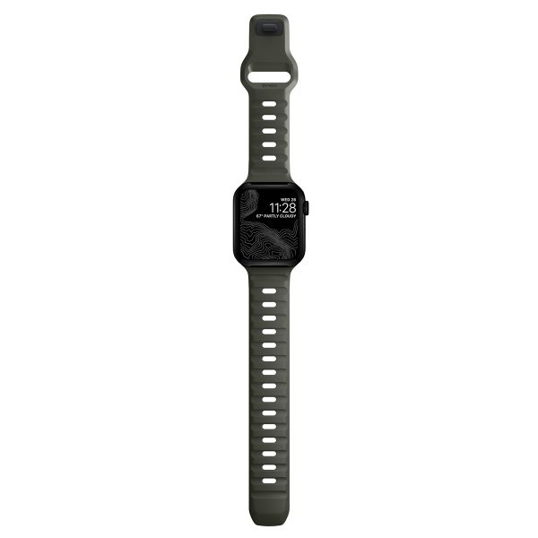 Nomad Sport Armband FKM für das  Apple Watch Series 1 t/m 11 / SE / Ultra (44/45/46/49 mm) - Ash Green