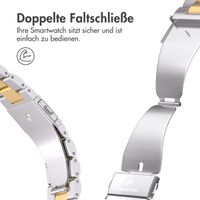 imoshion Edelstahlarmband für das Apple Watch Series 1 bis 11 / SE / Ultra (44/45/46/49 mm) - Silber / Gold