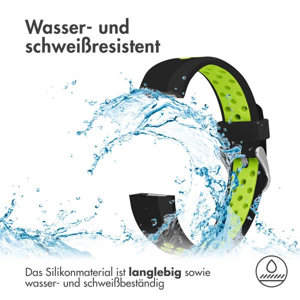 imoshion Silikonband Sport für das Fitbit Alta (HR) - Schwarz/Grün