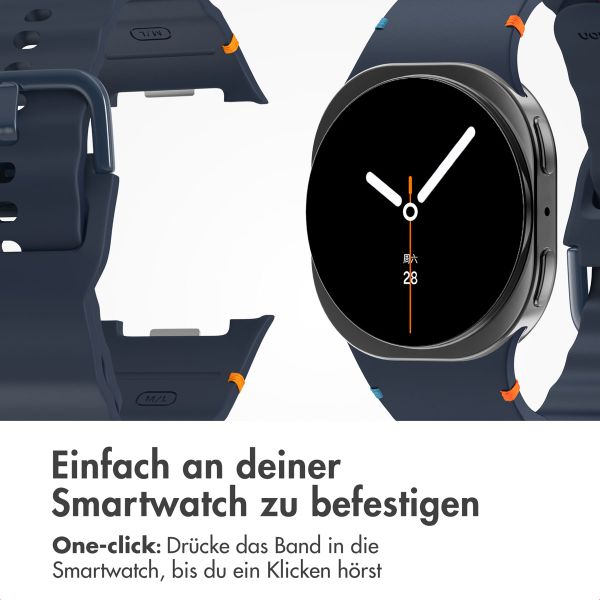 imoshion Wave Silikonarmband für das  Samsung Galaxy Watch 8 (40/44mm) / Classic (46mm) - Dunkelblau