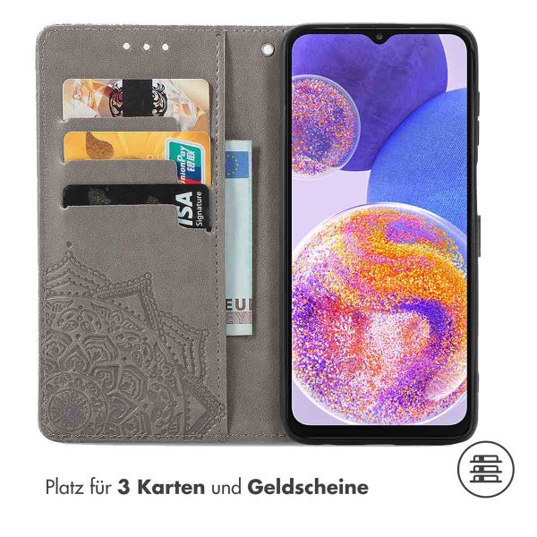 imoshion Mandala Klapphülle für das Samsung Galaxy A23 (5G) - Grau