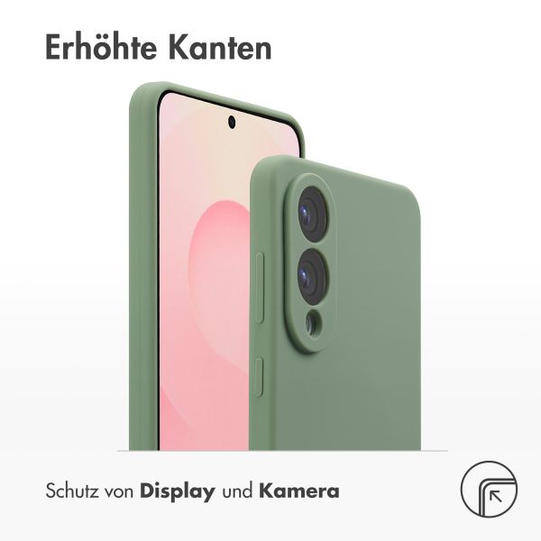 Accezz Liquid Silikoncase mit MagSafe Samsung Galaxy S25 Edge - Cooper Green