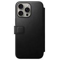 Nomad Modern Leather Folio Klapphülle für das Apple iPhone 15 Pro Max - Schwarz