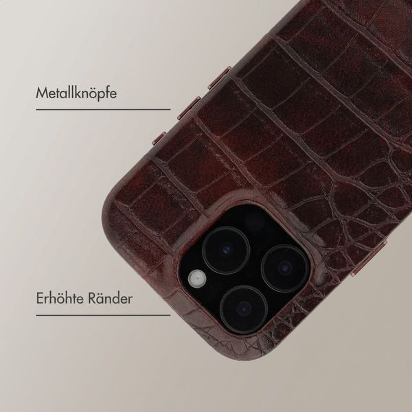 Selencia Croco Backcover mit MagSafe Apple iPhone 16 Pro - Choco Brown