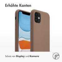 Accezz Liquid Silikoncase mit MagSafe Apple iPhone 11 - Hellbraun