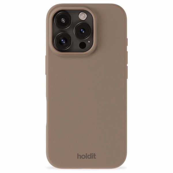 Holdit Silicone Case für das iPhone 16 Pro - Mocha Brown