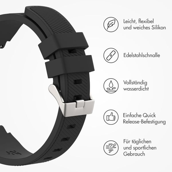 imoshion Flexibles Silikonarmband - Universeller 22-mm-Anschluss - Schwarz