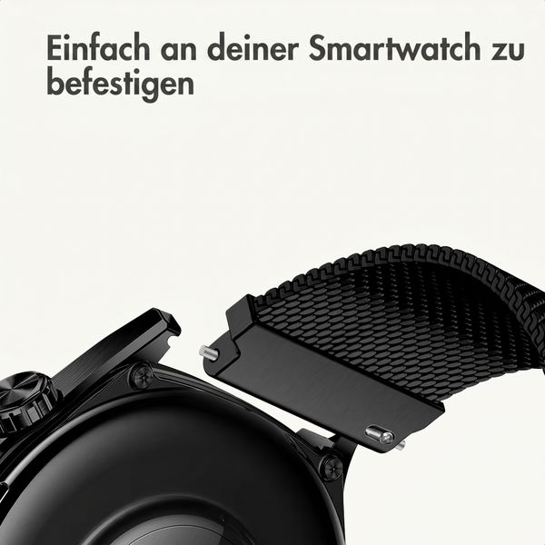 imoshion Mailändische Magnetarmband -   Universelle 22 mm Anschluss - Schwarz
