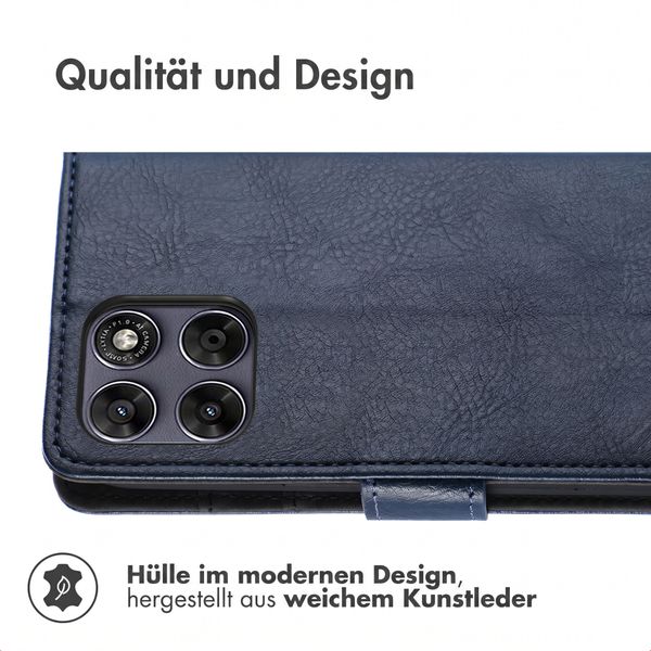 imoshion Luxuriöse Klapphülle Motorola Moto G77 - Dunkelblau