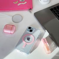 Holdit MagSafe Case für das iPhone 16 Pro Max - Rosa / Transparent