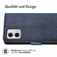 imoshion Luxuriöse Klapphülle für das Motorola Moto G73 - Dunkelblau