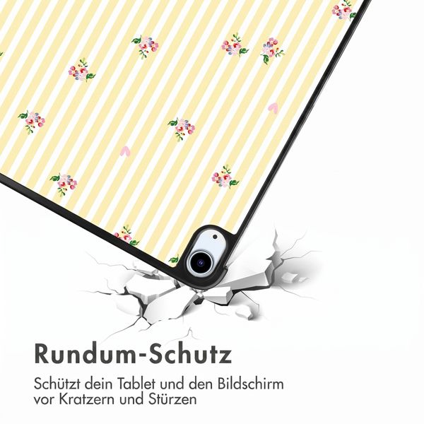 imoshion Design Trifold Klaphülle Apple iPad Air 11 Zoll (2026) M4 / (2025) M3 / (2024) M2 / Air 5 (2022) / Air 4 (2020) - Garden Stripes